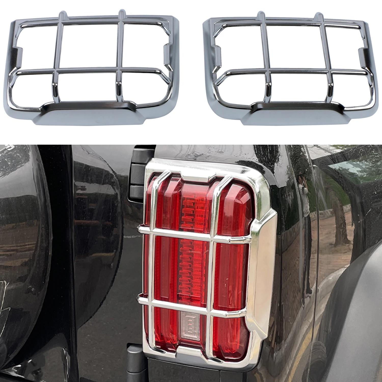 LHD! RHD! For GWM WEY Tank 300 Tank300 2020 2021 2022 2023 2024 Car Accessories ABS Plastic Rear Tail Light Lamp Cover 2pcs