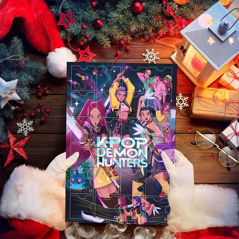 K-POP デモンハンターズ クリエイティブ クリスマス アドベントカレンダー キーホルダー ルミ ミラ ゾイ ブラインドボックス アニメ サプライズ キッズ フェスティバル ギフト