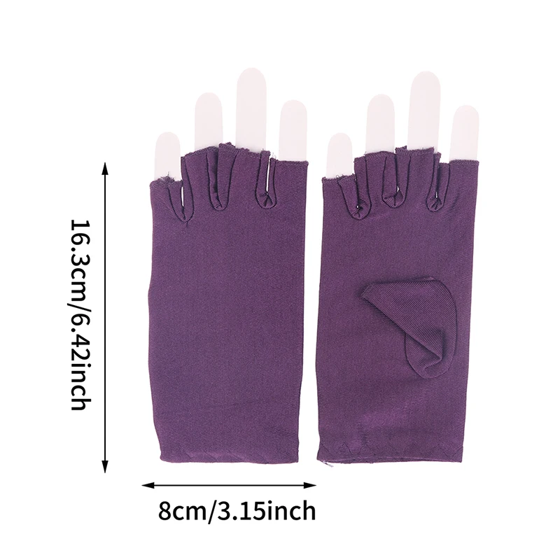 1Pairs Anti UV Nail Gloves UV Gel Shield Glove Fingerless Manicure Nail Art Tools LED Lamp Nails Dryer Radiation Hand Gloves