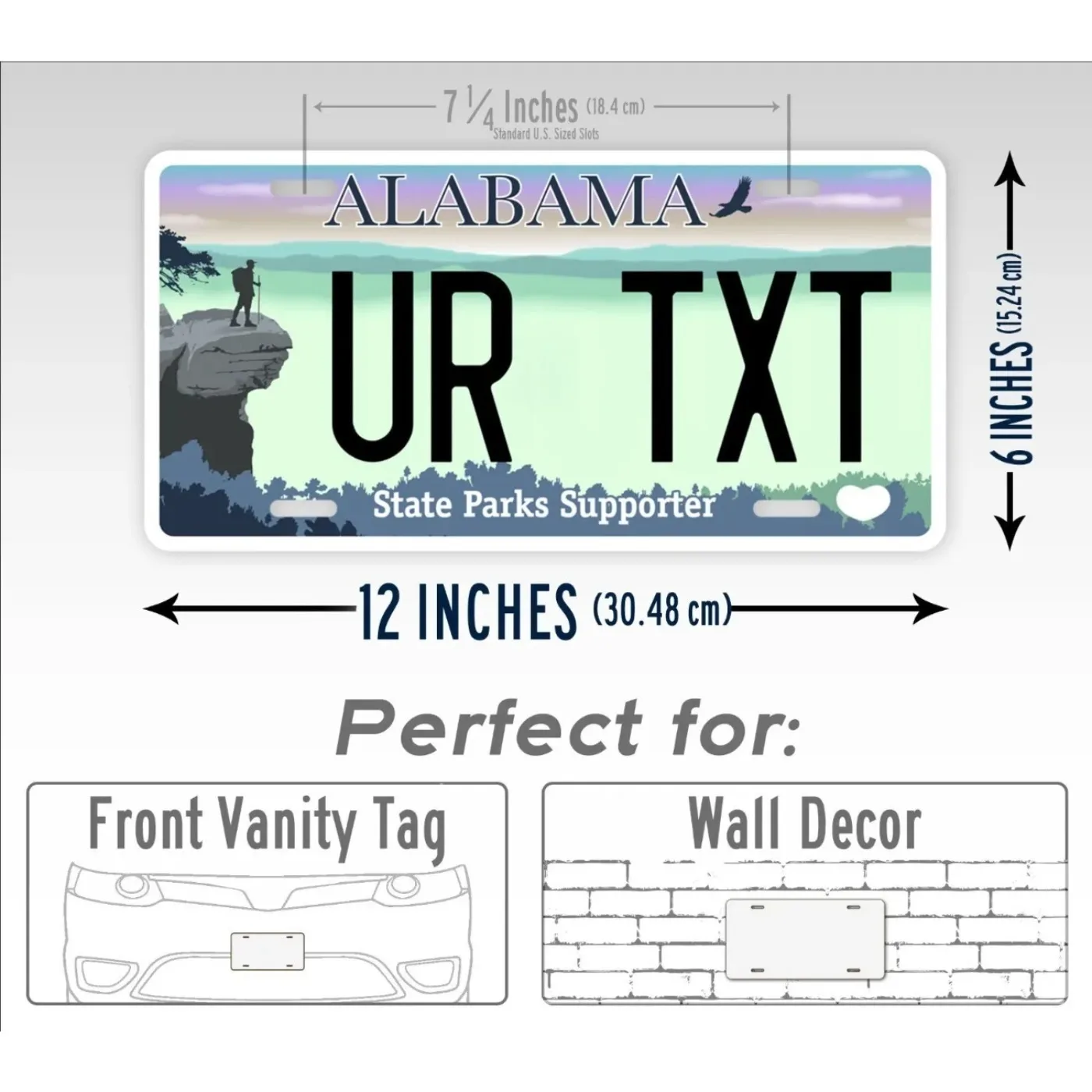 Personalized Alabama State Parks Supporter Custom Auto Tag Decorative Sign (Only Decoration)