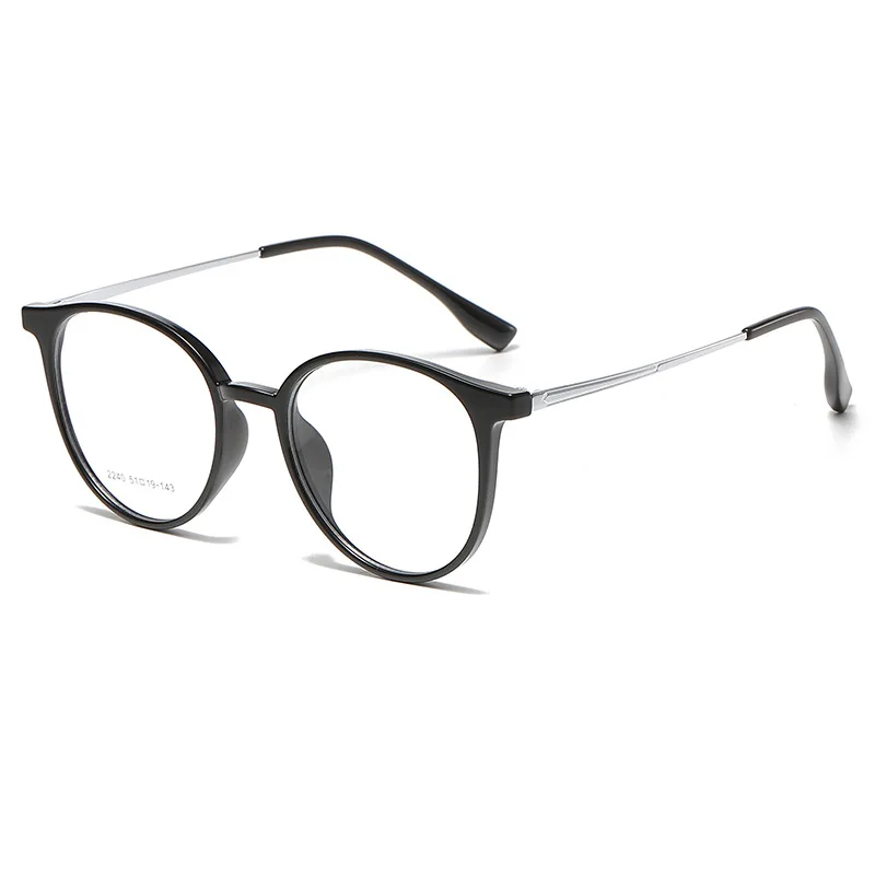 FIRADA Fashion Magnetic Polarized Eyeglasses Women Retro Round Eyewear Optical Comfortable Prescription Glasses Frame Men 2240-C