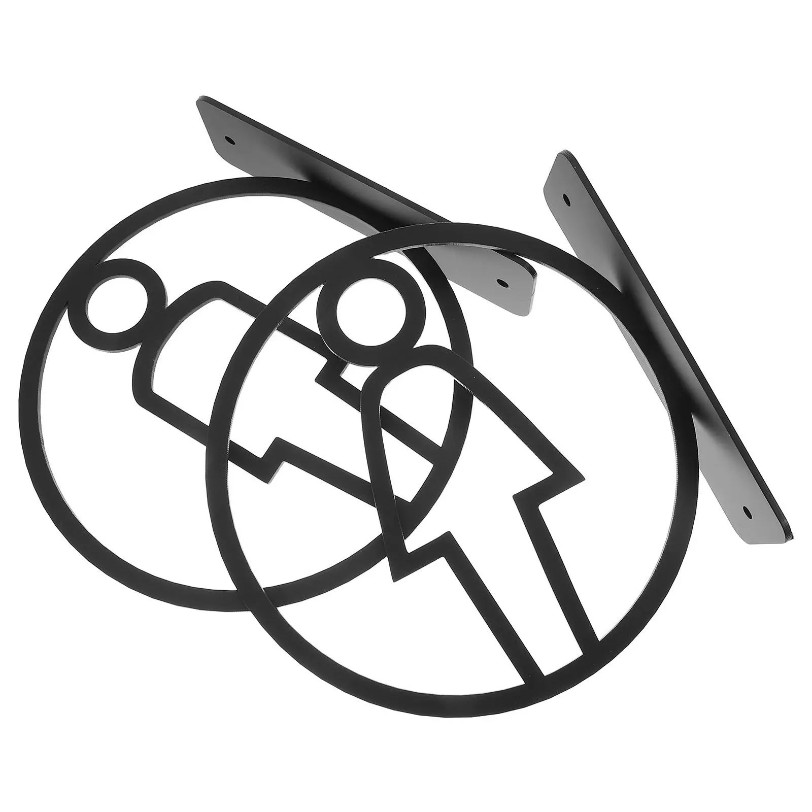 

2 шт. акриловые двусторонние таблички для туалетов в офисах и ресторанах, знаки для мужских и женских туалетов, таблички для мужского туалета