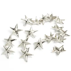 100pcs 15mm Apparel Sewing DIY Star Metal Studs, Punk Jewelry,Shoes,Bags, Leather Belt Punk clothes Garment Rivet Accessories