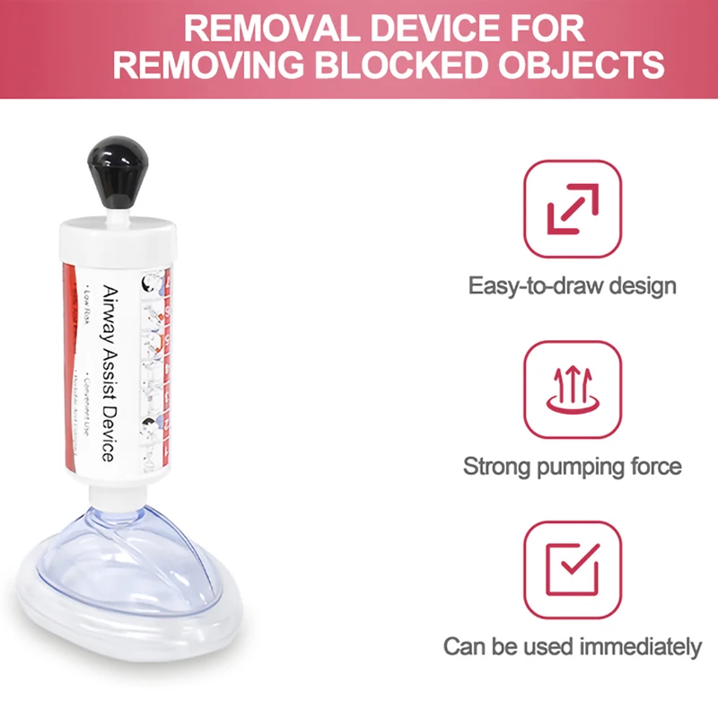 Imagem -02 - Casa Viagem Asfixia Dispositivo de Resgate Anti-asfixia Adultos Crianças Airway Assist Sucção Ferramenta Simples Asfixia Emergency First Aid Kit