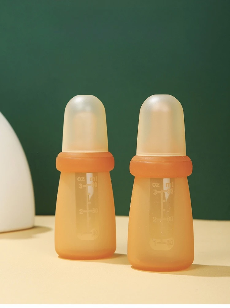 

Силиконовая детская дозирующая ложка-кормушка BPA, 90 мл, пыленепроницаемая бутылочка для кормления пюре с ложкой