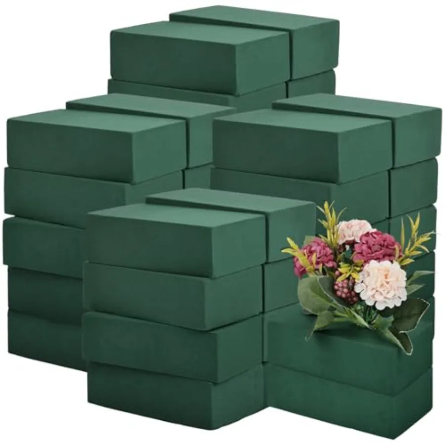 

40 Pieces Floral Foam Blocks Dry and Wet Florist Foam Brick Flower Arrangements Supplies for Fresh and Artificial Flowers Craft