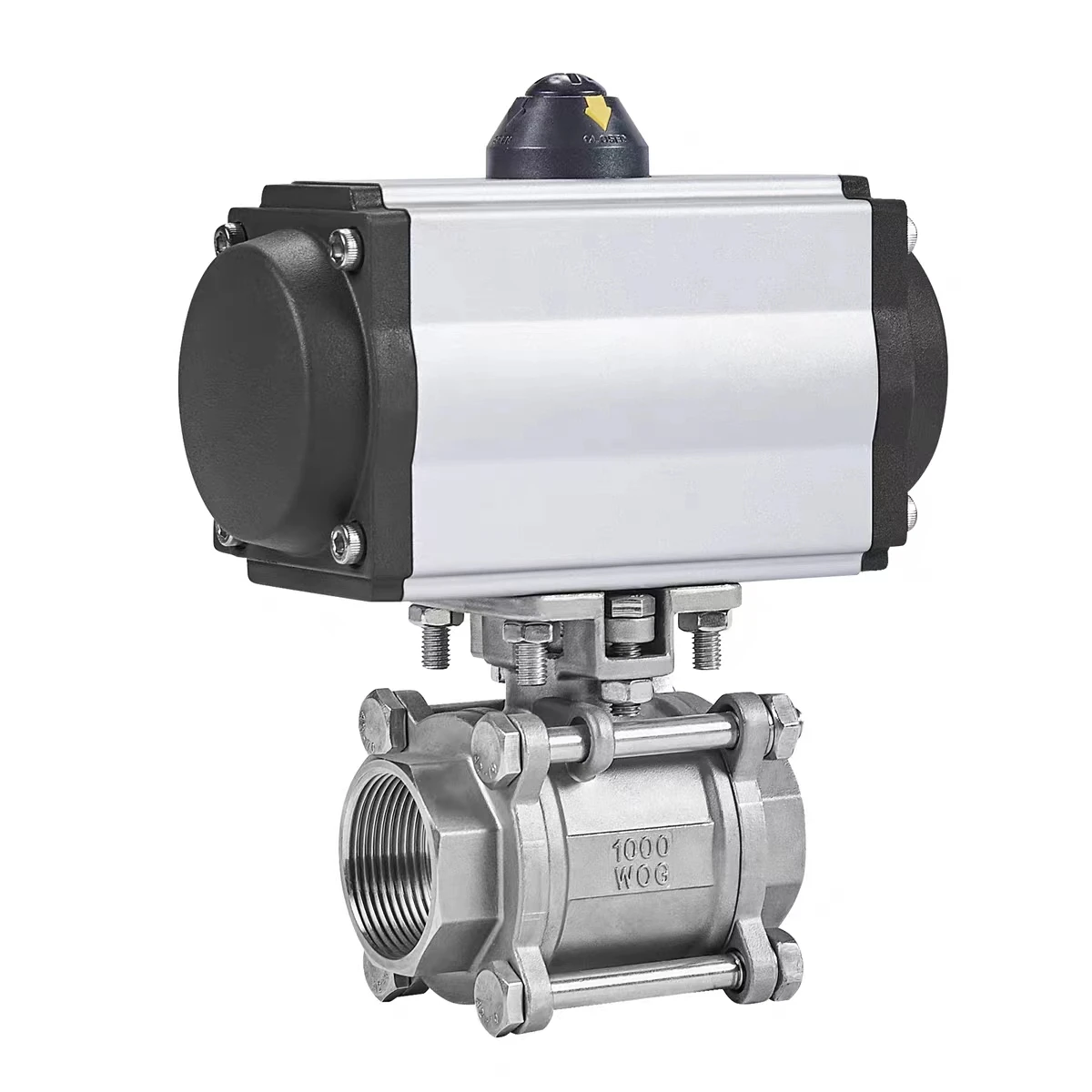 Valvola a sfera da 2 pollici attuatore pneumatico DN15-DN100 personalizzabile in acciaio inossidabile per valvole di controllo ODM OEM per supporti idrici