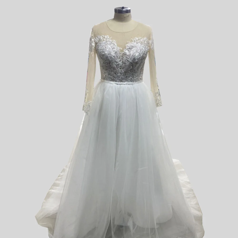 Sodexe abiti da sposa principessa Glitter 2022 Appliques di pizzo Vintage maniche lunghe abito da sposa Illusion abiti da sposa Sexy Boho