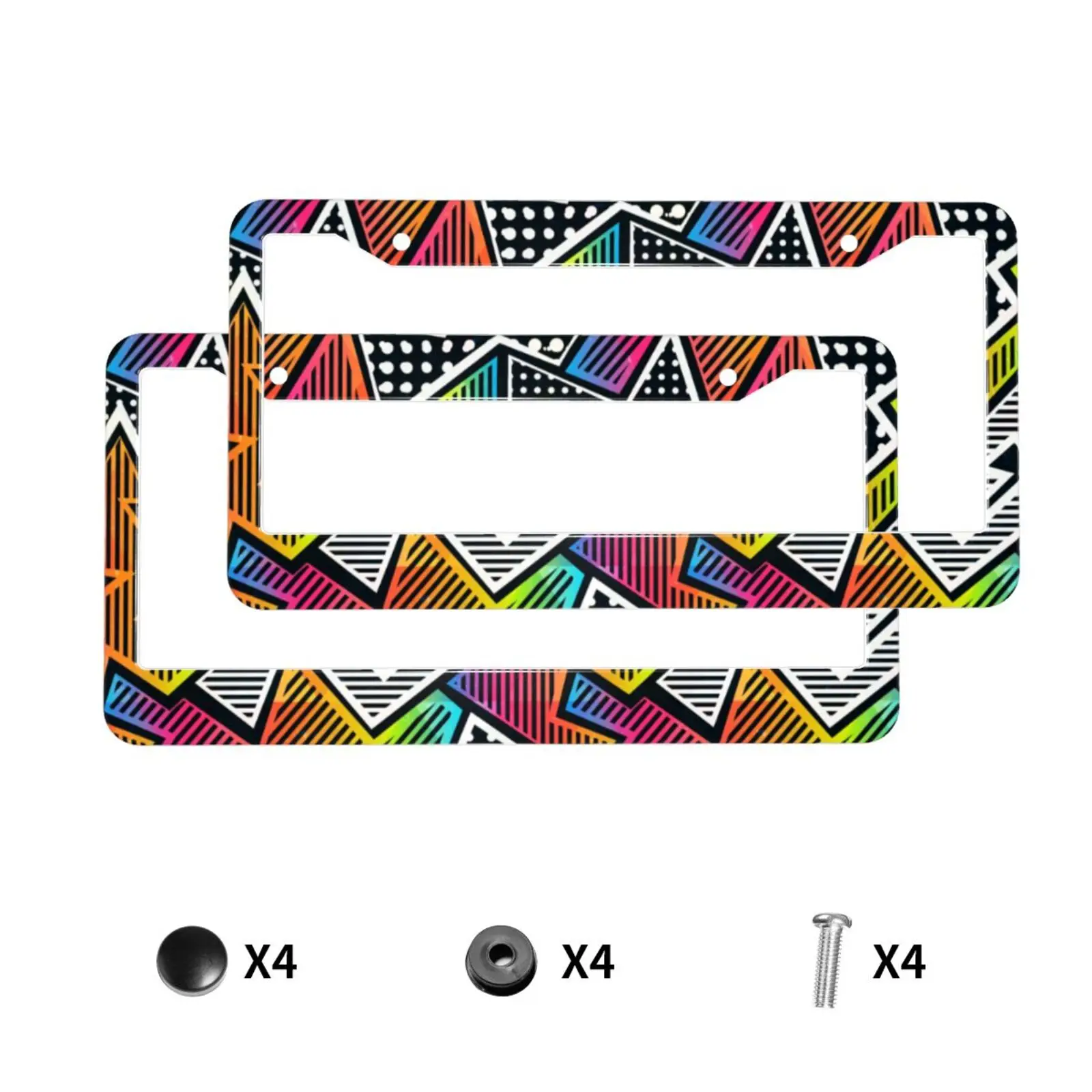 Patrón de Graffiti loco, aleación de aluminio Universal, cubierta de marco para matrícula de coche de EE. UU., accesorio para automóvil, soporte para matrícula impermeable