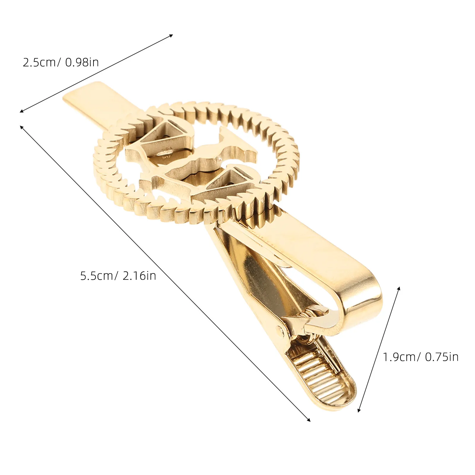 Libra Tie Clip for Men – Golden Stainless Steel Justice Scale Necktie Bar, Formal Business & Wedding Accessory
