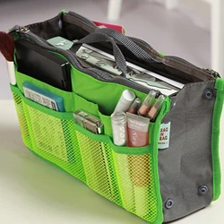 Borsa per il trucco borsa per inserto per Organizer borsa multifunzionale per donna borse da viaggio cosmetiche in tinta unita borse di grande capacità di alta qualità