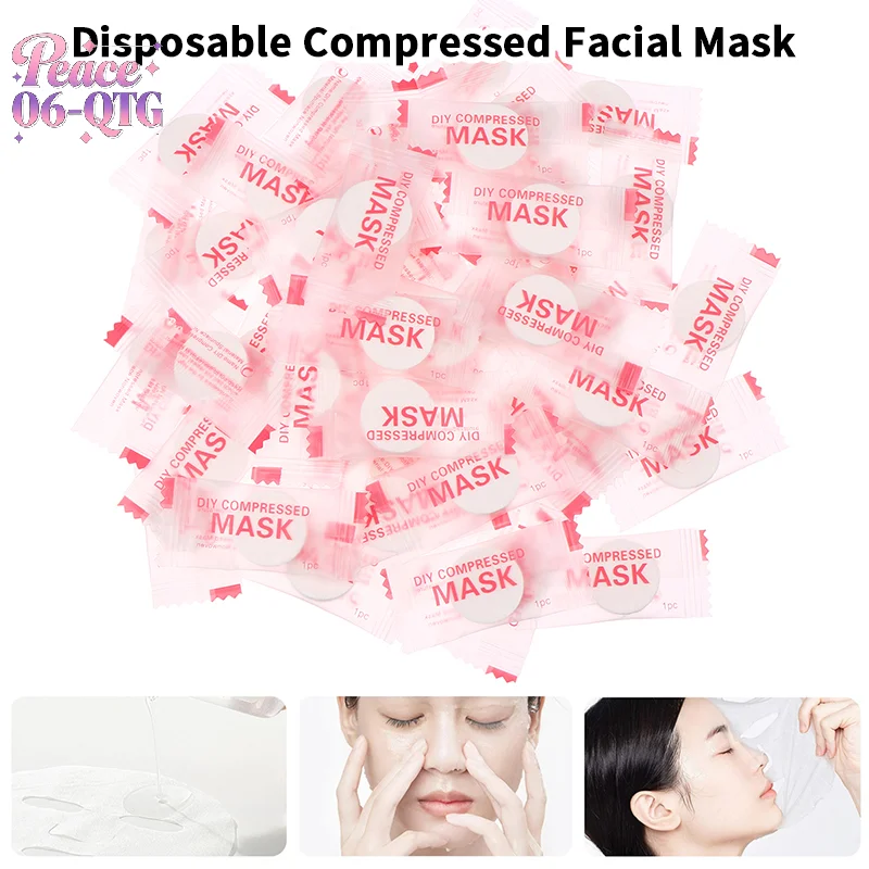 New 50/100Pcs Disposable Compressed Facial Mask Portable Silk/Cotton Face Mask Facial Towel Coin Wrapped Tissues Paper Skin Care