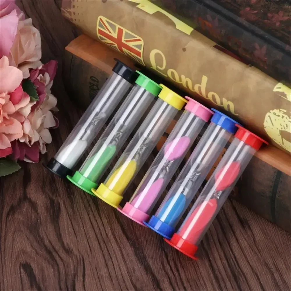 6Pcs Colorful Sand Timer Set 30 Sec 1 2 3 5 10 Minutes Plastic Hourglass Sand Clock for Kids Classroom Game and Home Kitchen