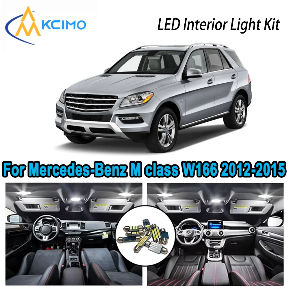 

High-Quality LED Interior Kit for Mercedes-Benz M class W166 2012-2015 2013 Premium Error-Free Dome Map Trunk Automotive Lamps