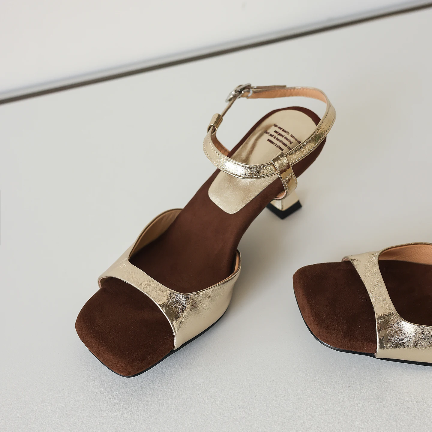 

Handmade Genuine Leather High Heels Women’s Sandals Open Toe Slingback Pumps Wedding Shoes Party Office Women Shoes