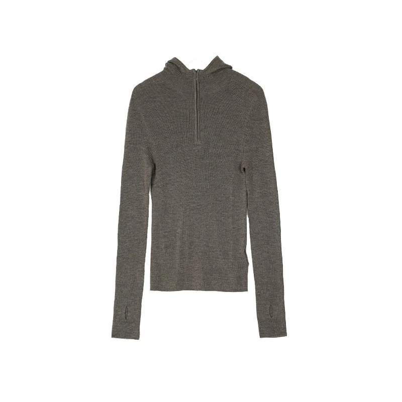 

Осенний шерстяной свитер-худи на молнии OrdinaryTimes: простой повседневный женский вязаный свитер из комфортной мягкой ткани, модный тренд