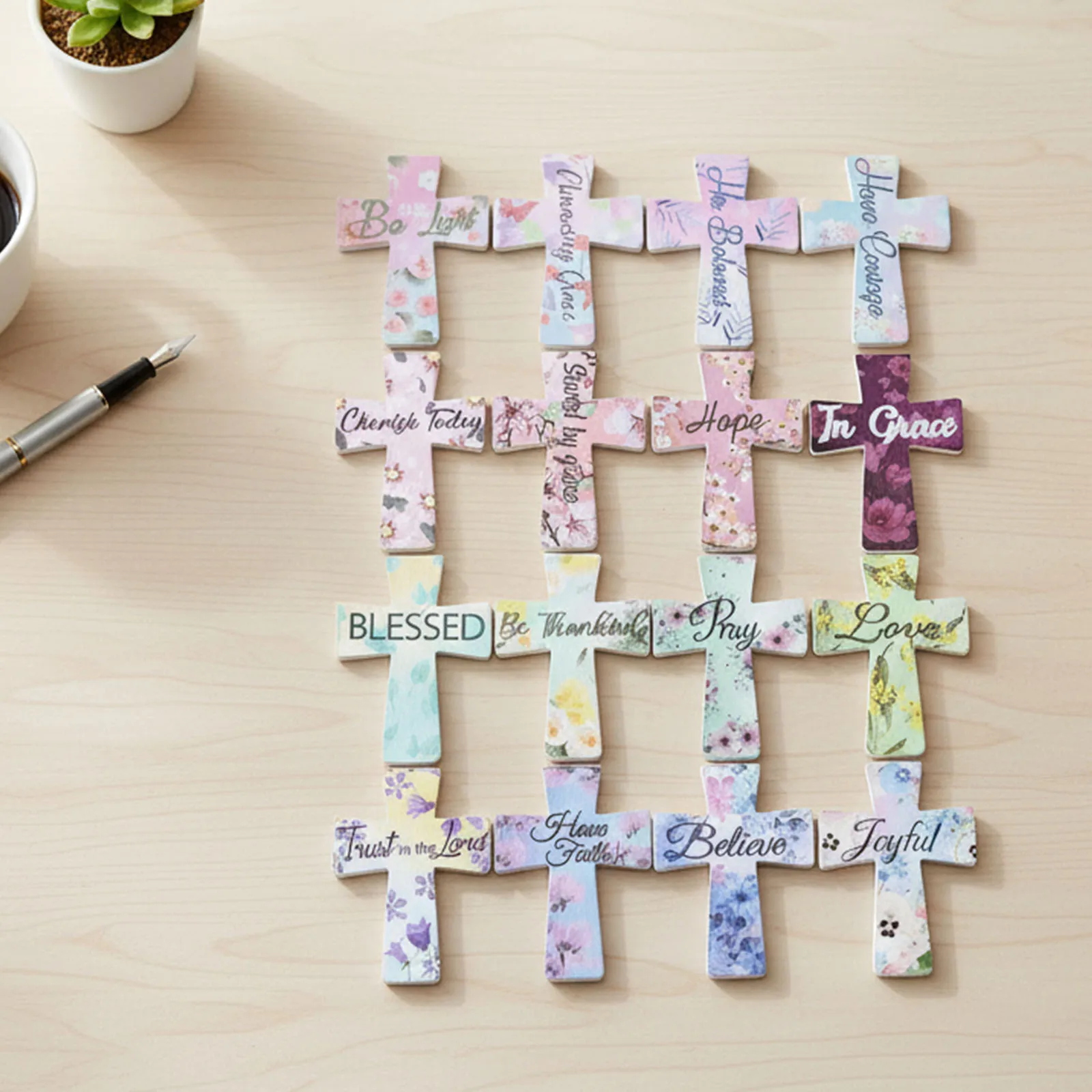 12/16/24 قطعة المغناطيسي المسيحية الدينية الصليب المرجعية آيات الكتاب المقدس الدينية الإشارات المرجعية مقاطع الصفحة المغناطيسية للنساء والرجال