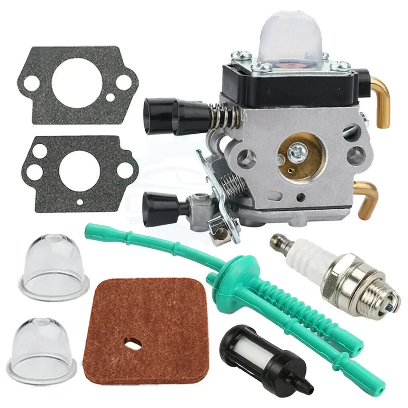 Carburador com filtro de combustível, juntas Carb, StringTrimmer, Weed Eater, STIHL FS38 FS45 FS46 FS55 KM55 FS85