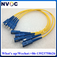 10Pcs SM SX 3mm 9/125um 0.5Meters SC/UPC-SC/ST/FC/LCUPC Fiber Optic Patch Cord Connector,SM SX 0.5M SCUPC Optical Jumper Cable