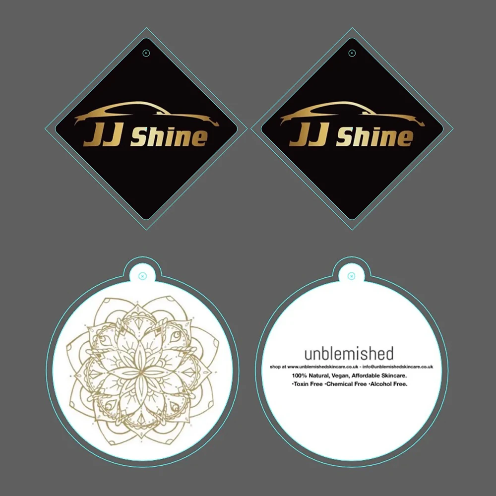 100Pcs Customized Car Air Fresheners Car Scent Air Freshener for Car Fragrance Tree Car Aromatic Agent Cars Accessories Interior
