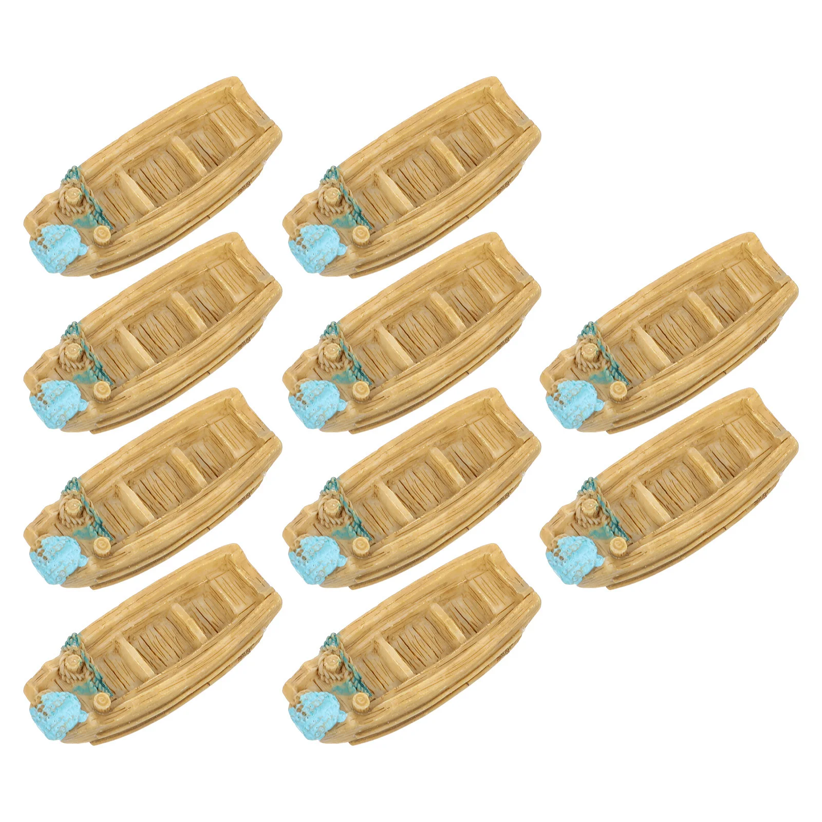 

10Pcs Resin Boat Ornaments Mini Garden Decor Creative Unique Design for Fairy Gardens Outdoor Spaces Housewarming Gifts