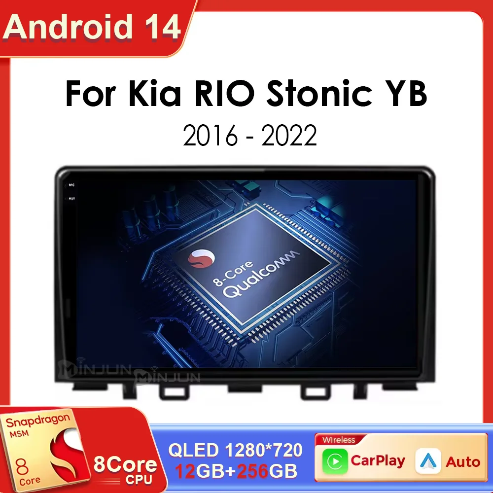 

Android 14 Carplay Auto Car Radio For Kia RIO Stonic YB 2016 2017 2018 2019 2020 2021 2022 GPS Multimedia Video Player Stereo BT