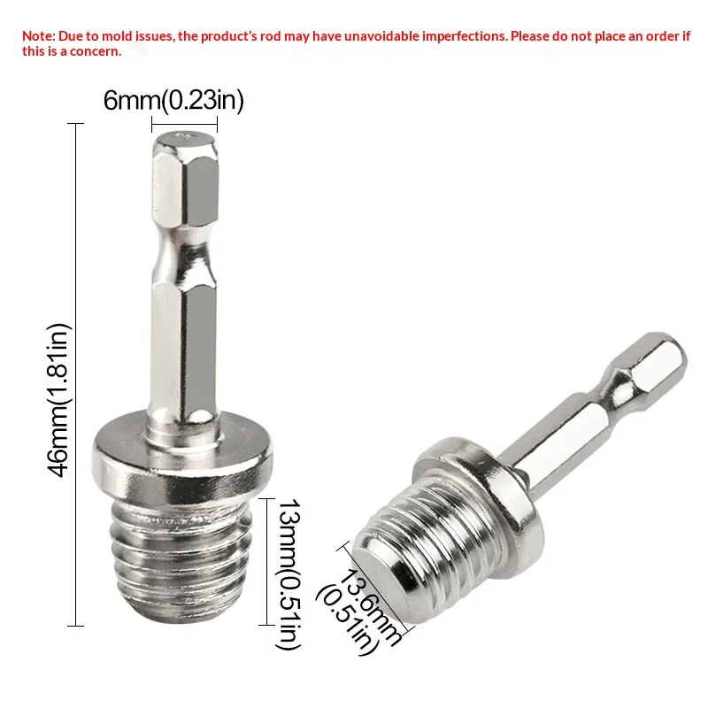 1/2/5/10pcs M14 Thread Hex Shank Drill Adapter Electric Drill to Angle Grinder Conversion for Polishing Pad Tool Accessory