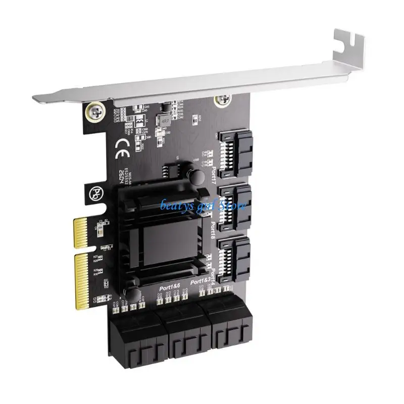 C7AB Advanced 9 Port SATA3.0 Expansion Card For PCIE 4X Delivering 6Gbps Speeds