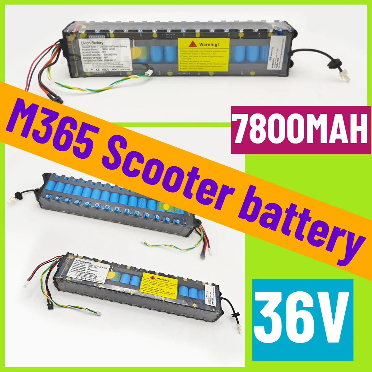 

36V Pack for Xiaomi M365 Electric Scooter 18650 NE1003-H Cell Communication Interface Discharge Tail Light 10S3P 7800mAh