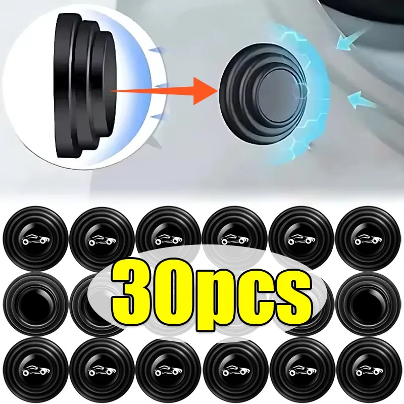 

Universal Car Door Anti-Shock Pads Door Hood Trunk Black Noise Reduction Collision Protection Self-Adhesive Silicone Buffer Pads