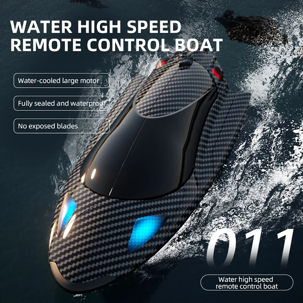 SMRC FY011 RC Boat 2.4Ghz 40KM/H High Speed Racing Boat Model Water Cooled Motor Remote Control Speedboat Children RC Toys