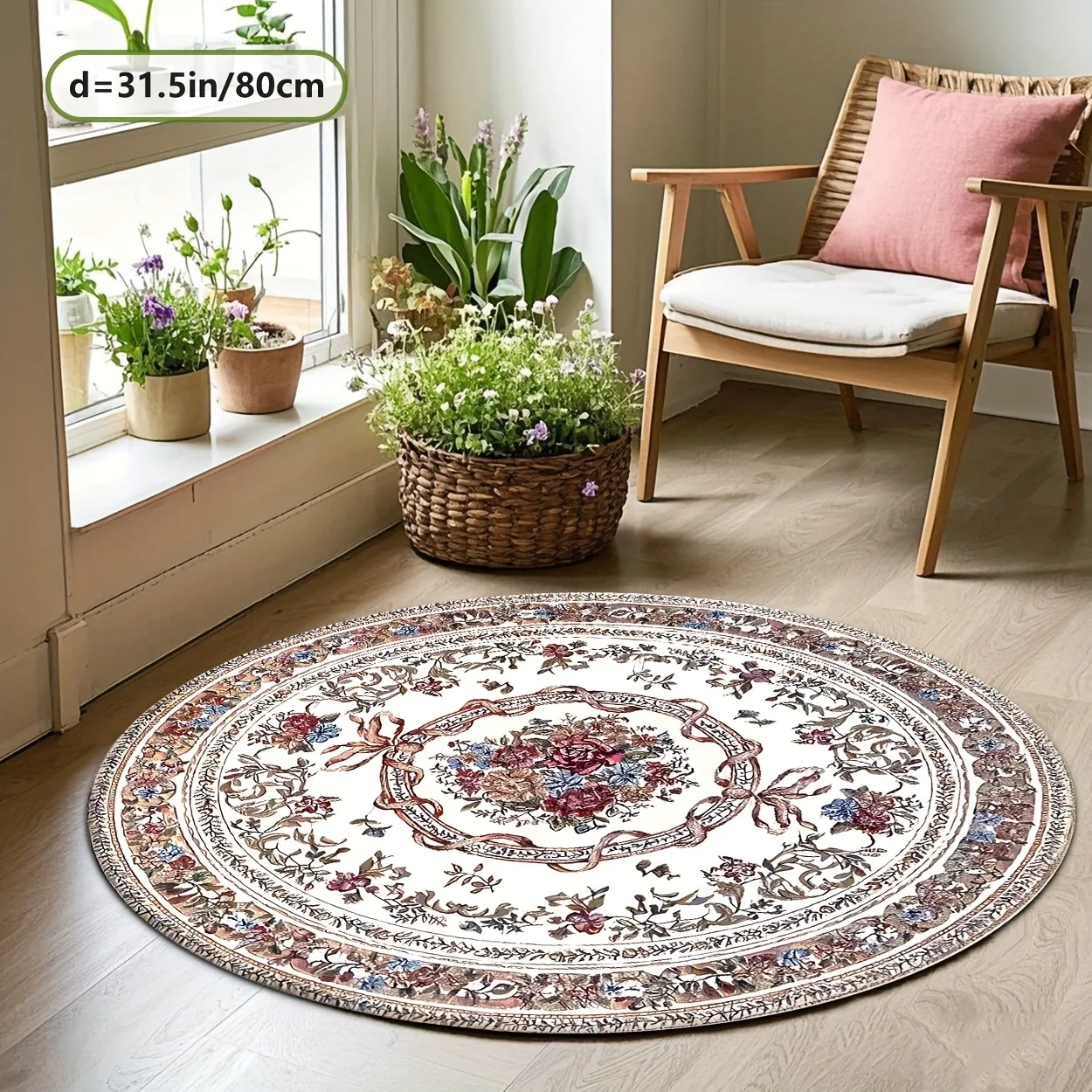 Luxury Crystal Velvet Round Rug with Golden Diamond Pattern – Plush, Non-Slip, Elegant Home Decor for Any Room