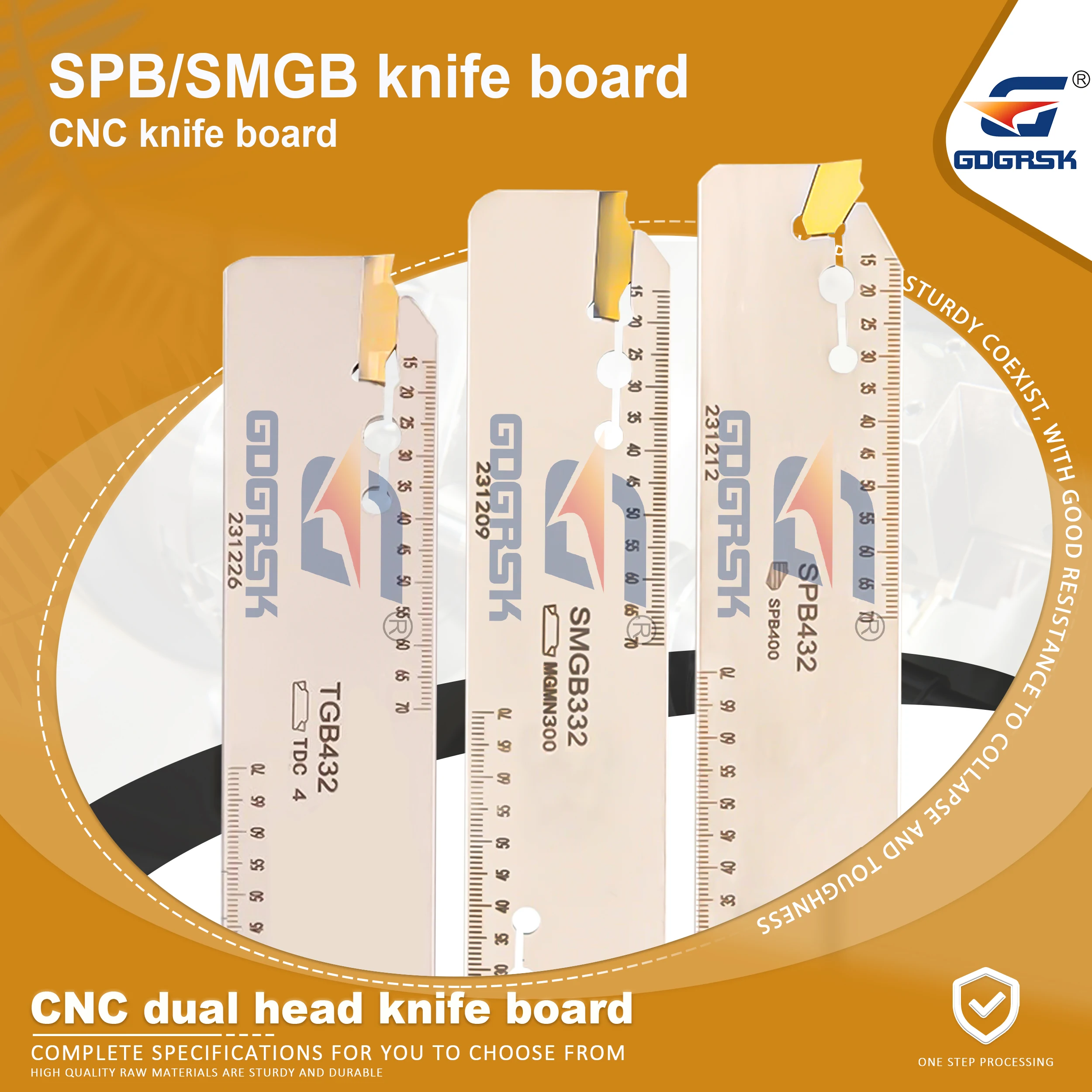 

SPB432 SMGB332 TGB432 SMBB2532 CNC Outer Diameter Cut Off Blade Holder Extended Antiseismic Single And Double Headed Knife Board
