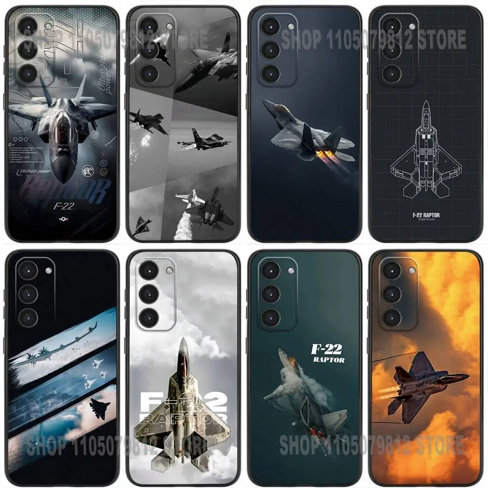 

Fighter Plane Poster F-22 raptor Phone Case For Samsung Galaxy A20,21s,22,31,32,52,53,72,73,80,91 Soft Silicone Black Cover