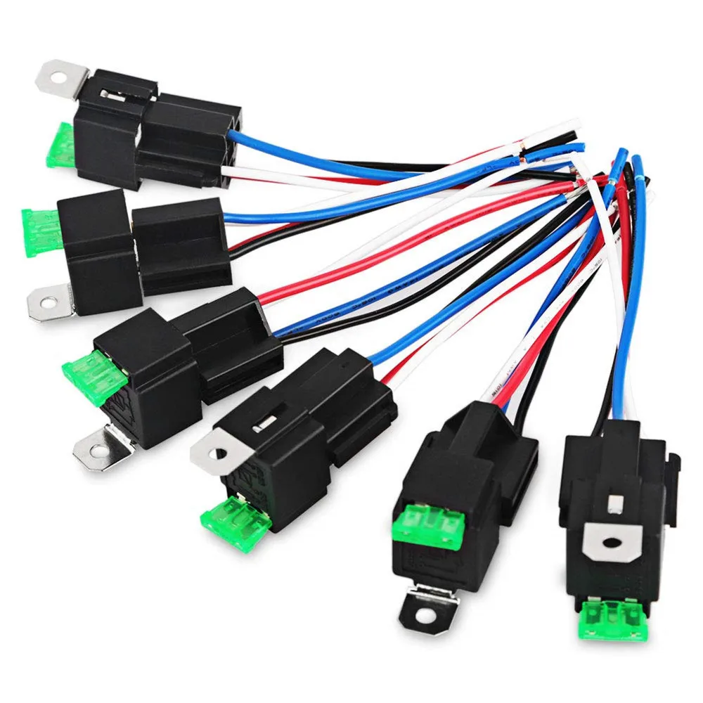 DC 12V/24V 4 Pin 5 Pin 30A Waterproof Automotive Relay With Socket Car Relay Auto Relay Fuse Coil 1.8W Voltage Relay Vehicle
