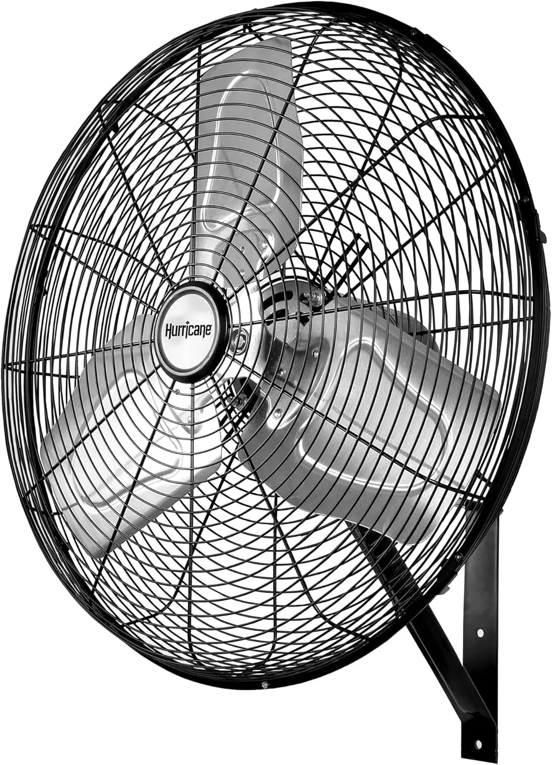 30-Inch Heavy-Duty Oscillating Wall-Mounted Fan, Black - All-Metal Corded Electric Air Cooling Unit for Home, Garage, Greenhouse, and Workshop