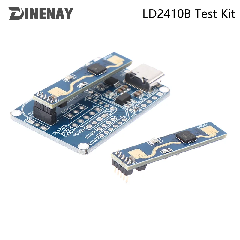 LD2410B Test Kit LD2410 FMCW 24G Smart Human Presence Status Sensing Radar Heartbeat Detection Sensor Module High Sensitivit