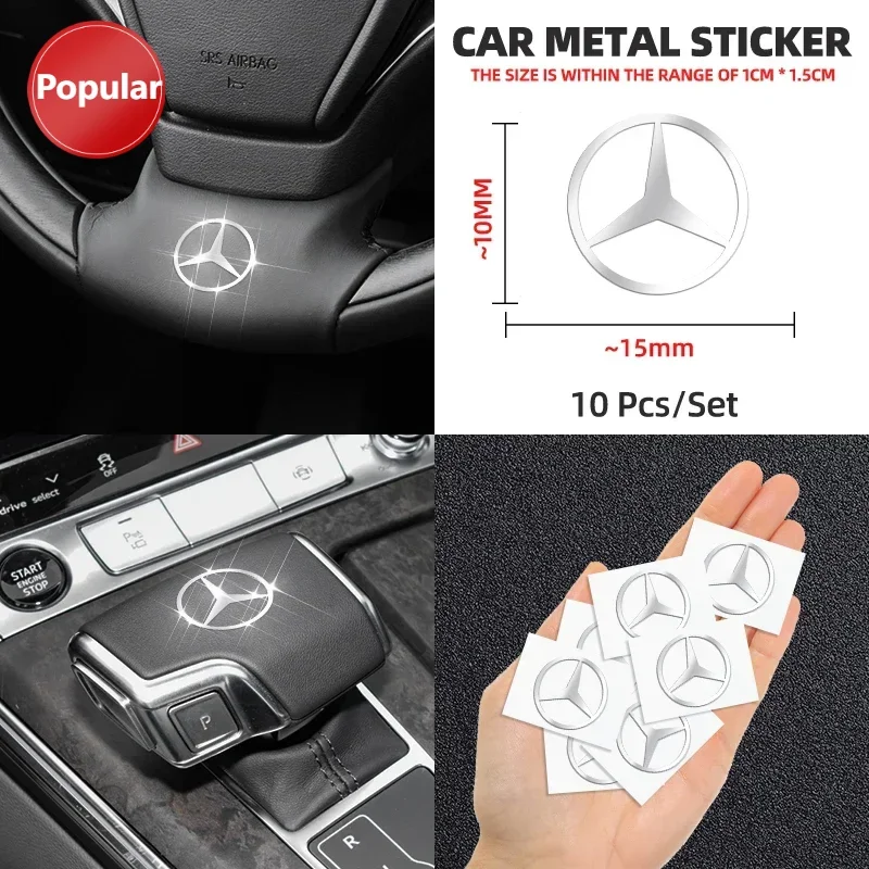 

# 3D металлическая эмблема автомобиля, логотип, декоративные наклейки, значок, наклейка, интерьерный стиль для Mercedes Benz W211 W204 W210 CLA GLA, аксессуары