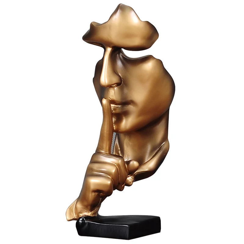 

Simple Modern Silence is Golden Creative Living Room Wine Cabinet Decoration Ornament Nordic Sculpture Office Home Art