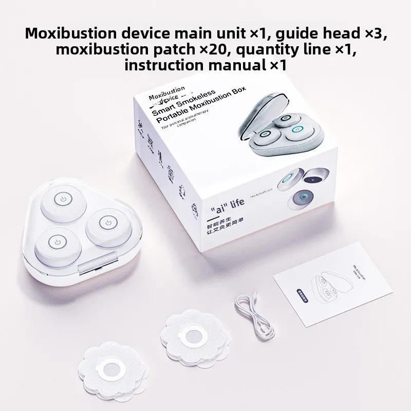 Intelligent smokeless infrared moxibustion instrument, rechargeable portable fumigation treatment