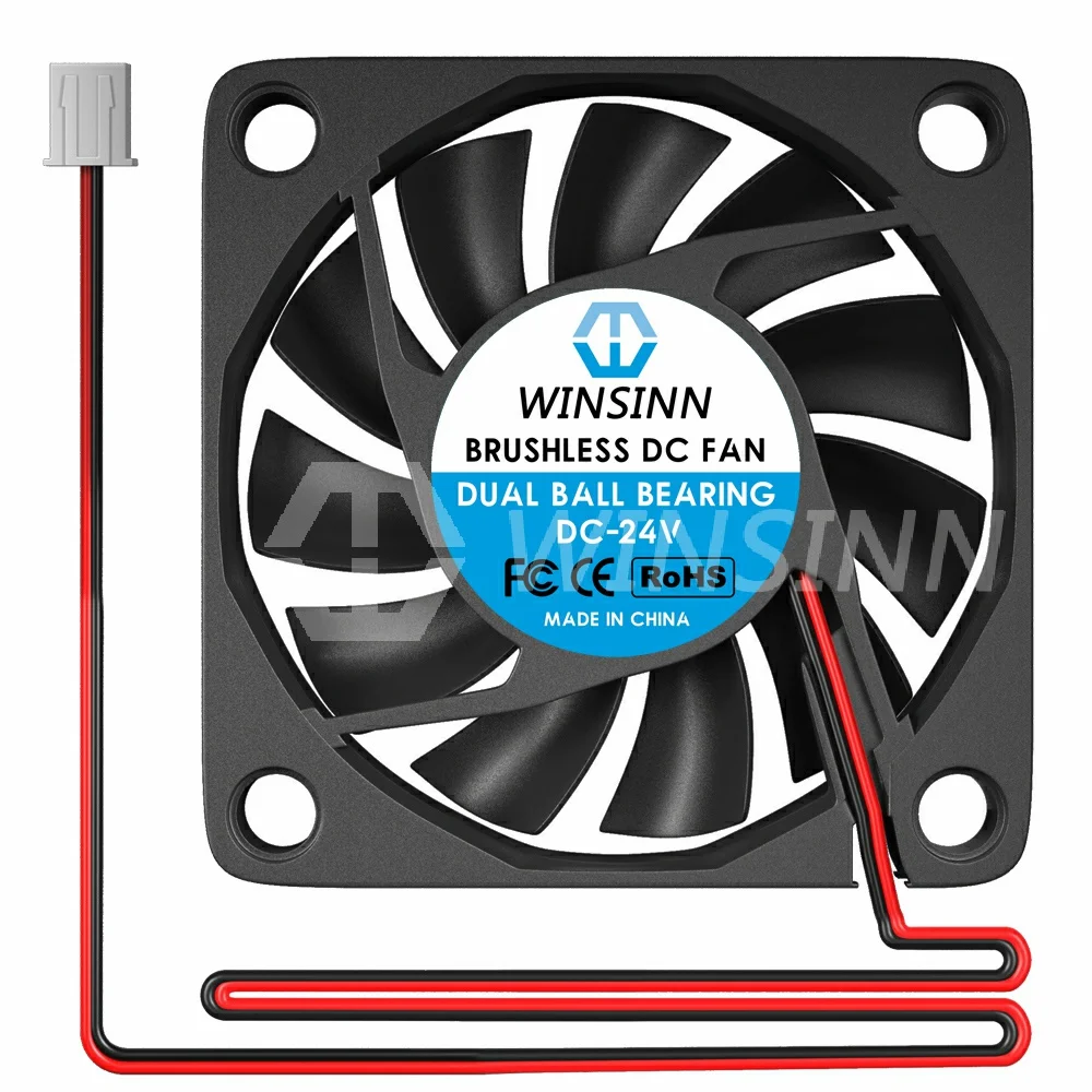 WINSINN 6010 60mm Fan DC 5V 12V 24V Sleeve / Dual Ball Bearing Brushless Cooling 60x10mm 2PIN