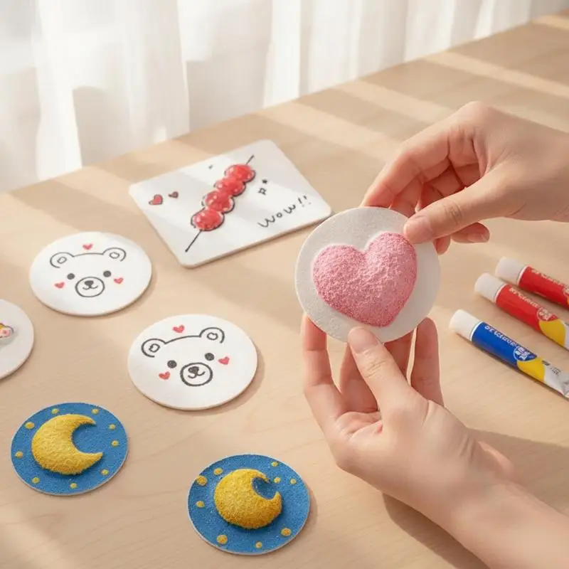 6CM Round 3D Art Craft Foam Board Paper, 20Pcs Pack, Durable Board Paper For DIY Handmade And Creative Projects