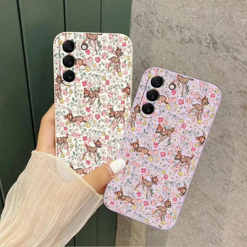 S23 Cartoon Deer Silicone Phone Case For Samsung S23 S23Plus S23FE S23Ultra S24Plus S20FE S22Ultra S21FE S20 S21 S22 Cover