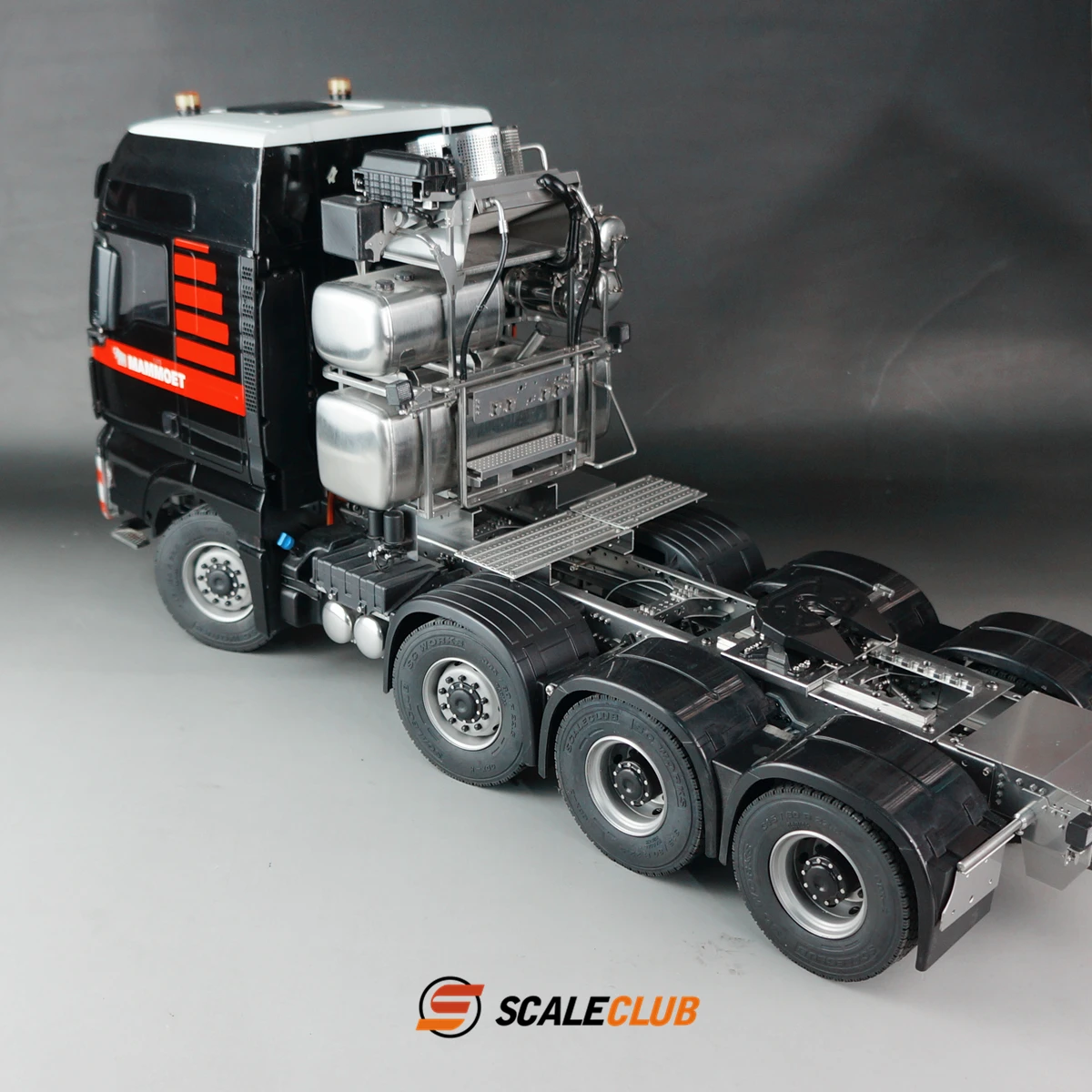 

Scaleclub Model 1/14 8x8 Full Metal Heavy Towing For Man Trailer Truck Chassis For Tamiya RC Trailer Tipper Car Diy Parts