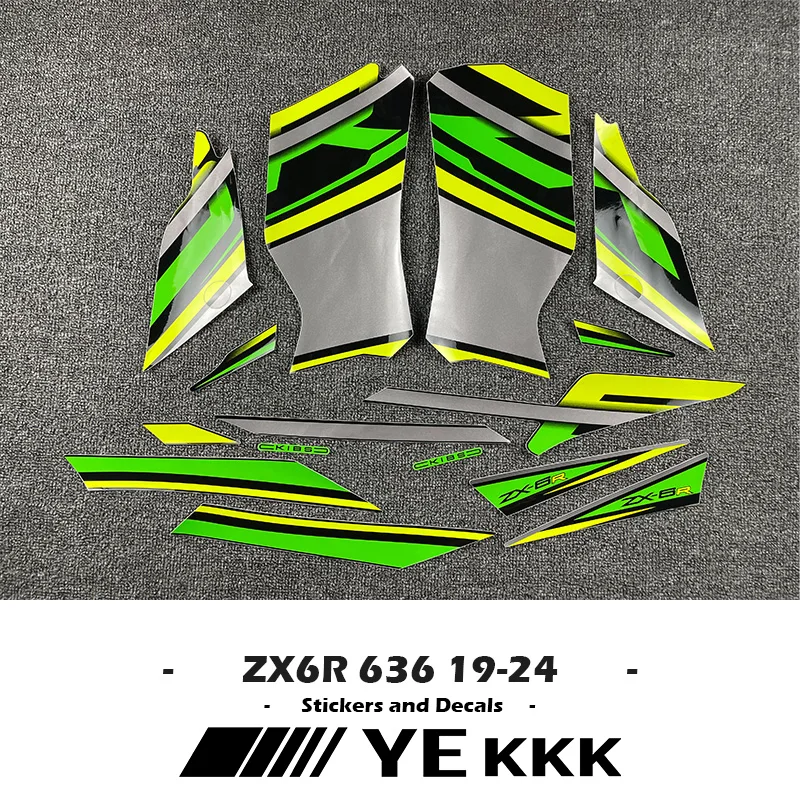 For Kawasaki ZX-6R 636 Ninja6R 2019 19-24 Racing Team KRT Motorcycle Stickers Decals OEM Original Factory Replica