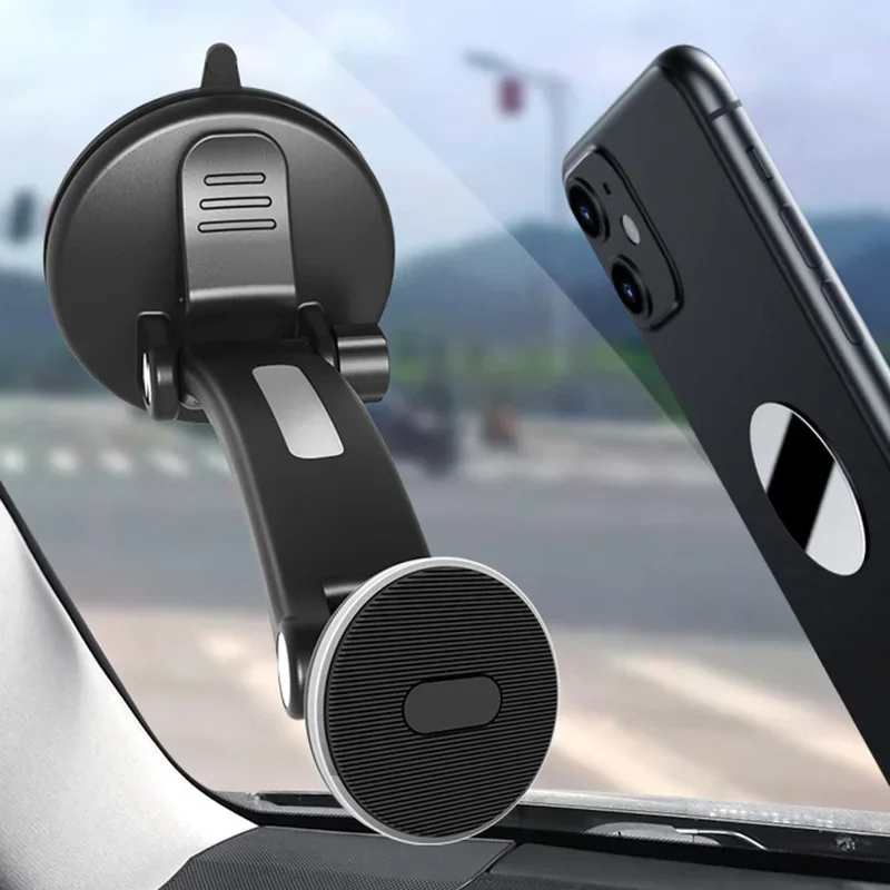 

Universal Car Holder Strong Magnetic Telescopic Rod Mobile Phone Stand 360 Degree Rotating Magnet GPS Holder Non Slip Silicone