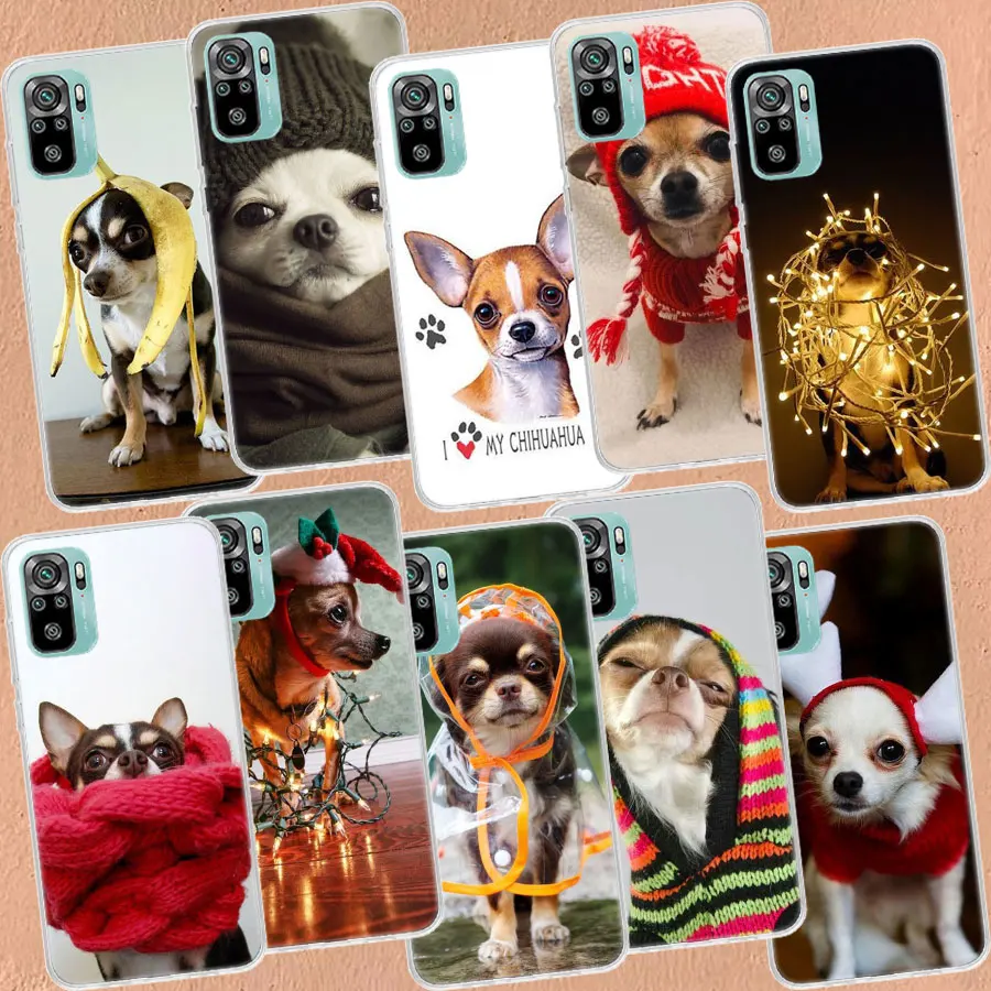 Chihuahua Puppy Teacup Dogs Phone Case For Xiaomi Redmi Note 13 Pro Plus 5G 12 12C 10 9 8 7 6 10A 10C 9A 9C 9T 8A 7A 6A K60 K70