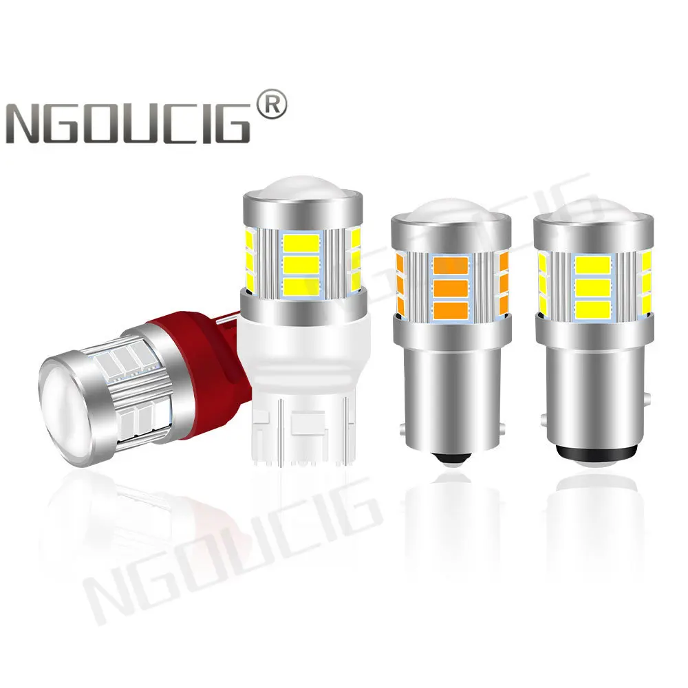 NGOUCIG 2PCS W21W Led 1156 1157 P21W BA15S T20 7440 7443 BAY15D R5W R10W WY21W Light P21/5W W21/5W Signal Lamp Bulb Car 12V 24V