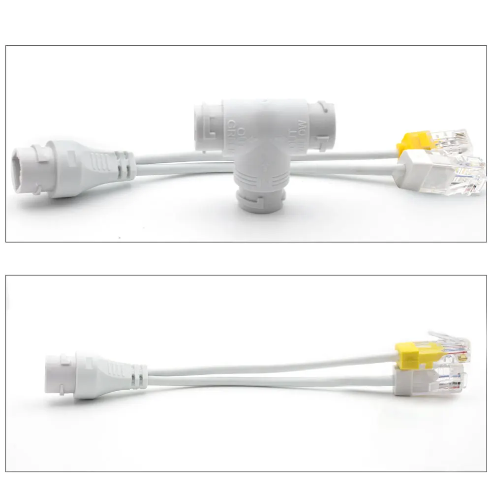 Imagem -05 - Wgwk em Rede Cabling Conector Cabo Poe Divisor de Três Vias Conector Rj45 para Vigilância de Segurança ip Poe Peças de Câmera