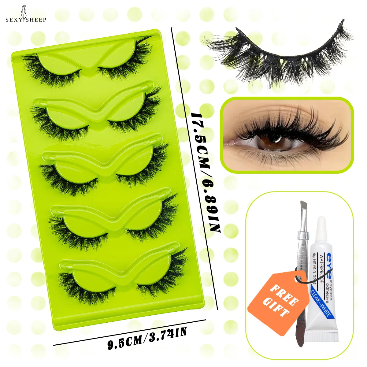 ثلاثية الأبعاد رقيق فو المنك جلدة الرموش الصناعية Wispy جلدة حجم طبيعي الرموش تمديد ماكياج مع لاش الغراء الملقط